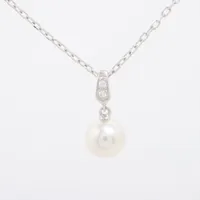 ミキモト パール ダイヤ K18(WG) 約7.0mm