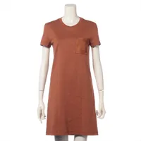 エルメス コットン ワンピース 34 ブラウン