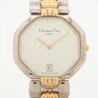 クリスチャンディオール オクタゴン D45-204 SS×GP QZ ホワイト文字盤