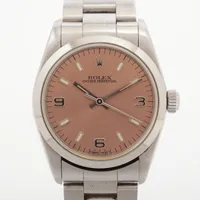 ロレックス オイスターパーペチュアル 77080 SS AT ピンク文字盤