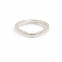 カルティエ バレリーナ カーブ ウェディング 3P ダイヤ Pt950 50