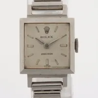 ロレックス プレシジョン 3408 SS×社外SS 手巻き シルバー文字盤