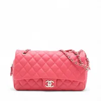 シャネル マトラッセ キャビアスキン ピンク シルバー金具