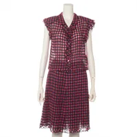 シャネル シルク セットアップ 01P 38 ピンク