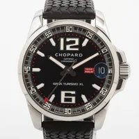 ショパール ミッレミリア グラントゥーリズモXL SS×ラバー AT ブラック文字盤