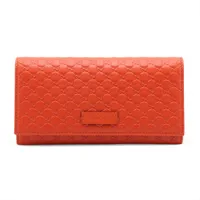 グッチ マイクログッチシマ 449396 レザー 財布 オレンジ