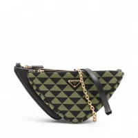 プラダ シンボル トライアングル レザー 2WAYショルダーバッグ ブラック