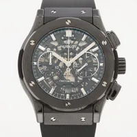 ウブロ クラシックフュージョン 525.CM.0170.RX Ti×CE×ラバー AT スケルトン文字盤