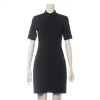 ヴィトン ナイロン×ポリウレタン ワンピース 19AW 36 ブラック×ブラウン