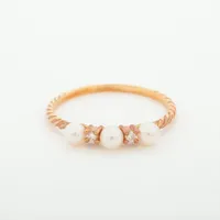 タサキ パール ダイヤ K18(YG) 約3.0mm