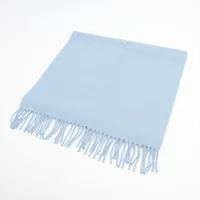 エルメス ロゴ カシミヤ マフラー ライトブルー