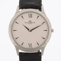 ボームアンドメルシェ SS×革 QZ ホワイト文字盤