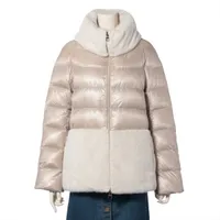 ヘルノ ポリエステル×ナイロン ダウンジャケット 42 ピンク