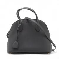 ボナベンチュラ エマ レザー 2WAYハンドバッグ ブラック