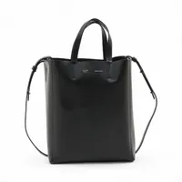 セリーヌ バーティカルカバスモール レザー 2WAYハンドバッグ ブラック