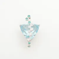 ノンブランド ブルートパーズ 色石 ダイヤ K18WG