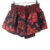 サカイ ポリエステル ショートパンツ 24年 0 レッド×ブラック