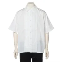 プラダ コットン シャツ 22年 L ホワイト