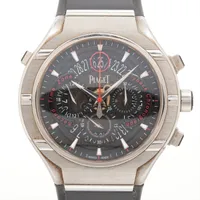 ピアジェ ポロ45 フライバッククロノグラフ GOA35001 SS×TI×ラバー AT スケルトン文字盤