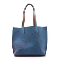 エルメス カリミMM フェルト ブルー シルバー金具