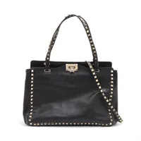 ヴァレンティノ VLTN キャンバス トートバッグ ホワイト Aランクの