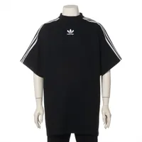 バレンシアガ×アディダス コットン Tシャツ 22年 2 ブラック×ホワイト