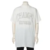 バレンシアガ コットン×ポリウレタン Tシャツ 24年 1 ホワイト×グレー