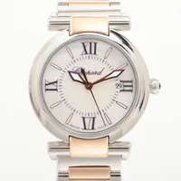 ショパール インペリアーレ SS×YG QZ ホワイトシェル文字盤