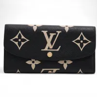 ヴィトン バイカラー モノグラム アンプラント ポルトフォイユエミリー M83138 ロングウォレット ノワール