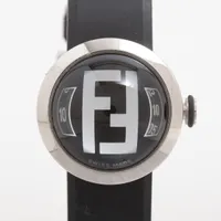 フェンディ ブースラ 8010L SS×ラバー QZ ブラック文字盤