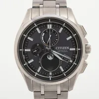 シチズン アテッサ BY1001-66E TI ソーラー ブラック文字盤