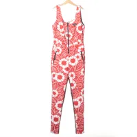 プラダ トライアングルロゴ ポリエステル×ポリウレタン オールインワン 21AW M レッド×ホワイト