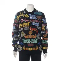 グッチ ウール ニット 18AW XS ブラック×マルチカラー