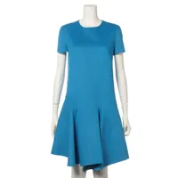 クリスチャンディオール ウール×アンゴラ ワンピース I40 ブルー