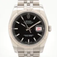 ロレックス デイトジャスト36 116234 SS×WG AT ブラック文字盤