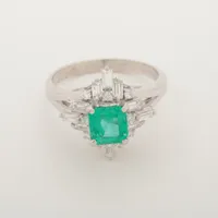 ノンブランド エメラルド ダイヤ Pt900