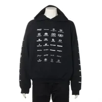 バレンシアガ コットン パーカー 22年 XS ブラック×ホワイト