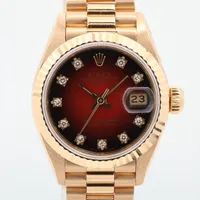 ロレックス レディ デイトジャスト 69178G YG AT チェリーグラデーション文字盤