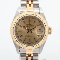 ロレックス レディ デイトジャスト 69173 SS×YG AT シャンパン文字盤
