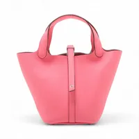 エルメス ピコタンロック18 PM トリヨンクレマンス ローズアザレ シルバー金具