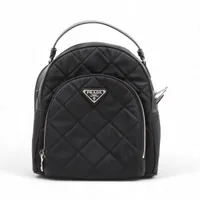 プラダ テスートインプントゥ ナイロン バックパック/リュック ブラック