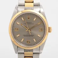 ロレックス オイスターパーペチュアル 14203 SS×YG AT シルバー文字盤