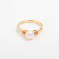 タサキ パール シトリン K18(YG) 約6.5mm