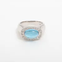 ノンブランド ブルートパーズ ダイヤ K18