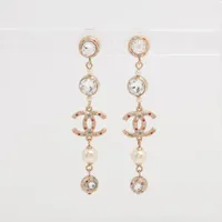 シャネル ココマーク GP×フェイクパール ピアス(両耳用) L23K ゴールド