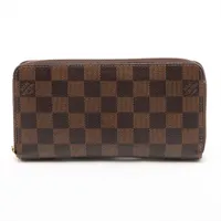 ヴィトン ダミエ ジッピーウォレット N60015 ラウンドジップウォレット ブラウン