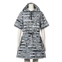 クリスチャンディオール トワル ドゥ ジュイ ポリエステル ワンピース I40 ホワイト×ネイビー