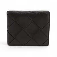 ボッテガヴェネタ マキシイントレチャート レザー コンパクトウォレット ブラウン