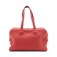 エルメス ヴィクトリア35 トリヨンクレマンス ルージュ シルバー金具