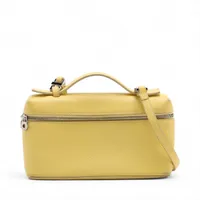 ロロピアーナ エクストラ ポケット レザー 2WAYハンドバッグ イエロー